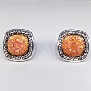 Vint. Napier Sunflower Earrings NWT